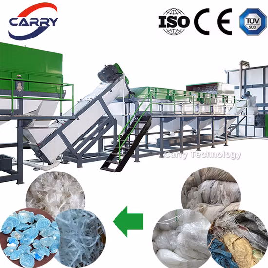 Macchina per il riciclaggio di bottiglie di plastica, macchina per il riciclaggio, lavatrice per pellicole
