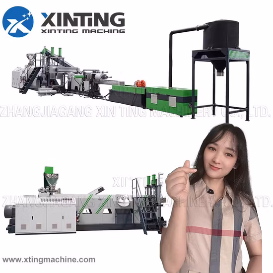 Rifiuti animali domestici/bottiglie in HDPE/LDPE/PP/PE, pellicole, borse in tessuto, riciclaggio di plastica, pellettizzazione/granulatore/granulazione/sfaldatura, frantumazione di rottami, lavaggio/spremitura, trituratrice