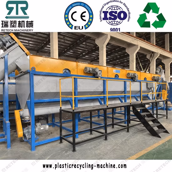 Macchina per il riciclaggio di plastica di rifiuti di tubi in PVC/sacchetti in PP/bottiglie per animali domestici/pellicola in PE con lavaggio e pellettizzatore/estrusore/suqeezer/granulatore per vari materiali morbidi o duri